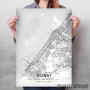 Dubai mapa - white