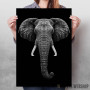 Elephant head with horns Elephant head with horns