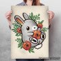 Floral cute bunny