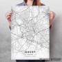 Gent mapa - white Gent mapa - white