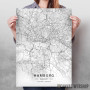 Hamburh mapa - white Hamburh mapa - white