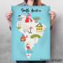 Ilustrovana mapa Južne Amerike Ilustrovana mapa Južne Amerike
