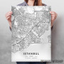 Istanbul mapa - white