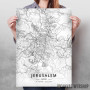 Jerusalim mapa - white