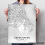 Kopenhagen mapa - white