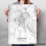 Košice mapa - white