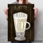 Latte Coffee Sign