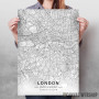 London mapa - white