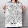Madrid mapa - white