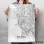 Manila mapa - white
