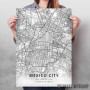 Meksiko siti mapa - white Meksiko siti mapa - white