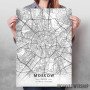 Moskva mapa - white