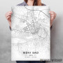 Novi Sad mapa - white Novi Sad mapa - white
