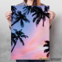 Palm Trees Purple Sky Palm Trees Purple Sky