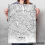 Pariz mapa - white Pariz mapa - white