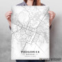 Podgorica mapa - white