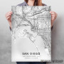 San Diego mapa - white