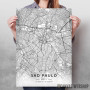 Sao Paolo mapa - white