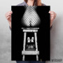 Sensual woman sitting rear