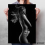 Sensual woman with waving