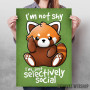 Shy red panda