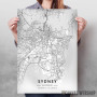 Sidnej mapa - white