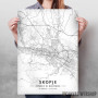 Skoplje mapa - white