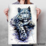Snow leopard watercolor 3 Snow leopard watercolor 3