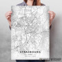 Strazbur mapa - white Strazbur mapa - white