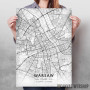 Varšava mapa - white Varšava mapa - white