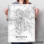 Vinipeg mapa - white Vinipeg mapa - white