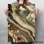 White Gold Agate Abstract White Gold Agate Abstract