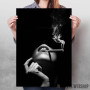 Woman smoking a cigar
