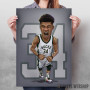 karikatura Giannis Antetokounmpo