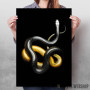 snake black and yellow snake black and yellow
