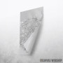 Edinburg mapa - white Edinburg mapa - white