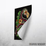 Flamingo tropical calavera