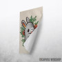 Floral cute bunny