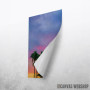 Palm Trees On Purple Sky