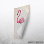 Roze flamingo vodenim bojama