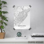 Barselona mapa - white