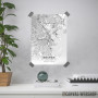 Boston mapa - white Boston mapa - white