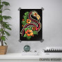 Flamingo tropical calavera