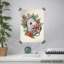 Floral cute bunny