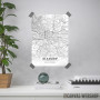 Glazgov mapa - white Glazgov mapa - white
