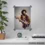 Jimi Hendrix painted Jimi Hendrix painted