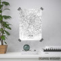 Lion mapa - white