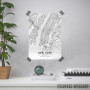 New York mapa - white