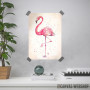 Roze flamingo vodenim bojama