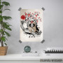 Tanuki red sun art